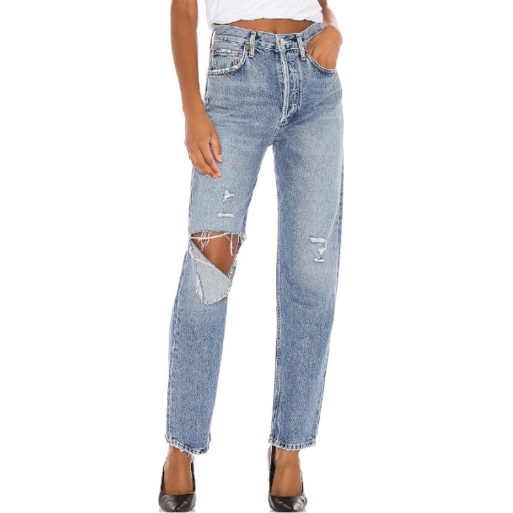 Agolde 90’s Pinch Waist Jeans Color Lineup Blue Size 32